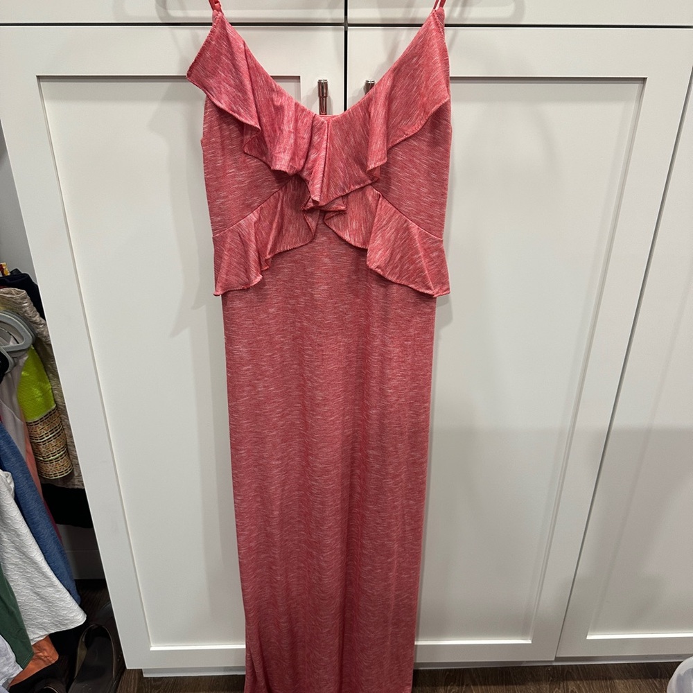 Max Studio Red Ruffle Maxi Dress NWT SZ XL